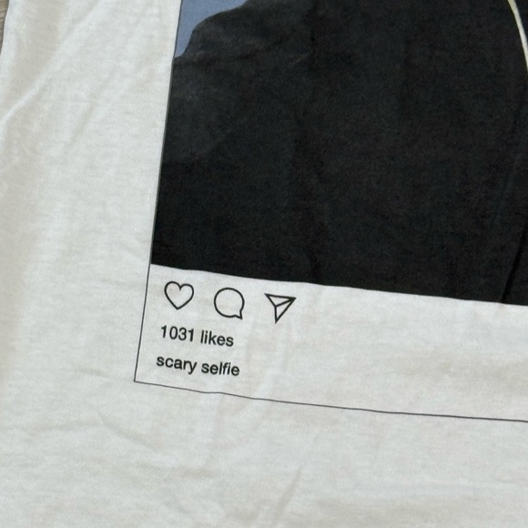 Ghostface Scream Scary Selfie Men’s Long Sleeve Graphic Tee medium Scsrie - Picture 3 of 13